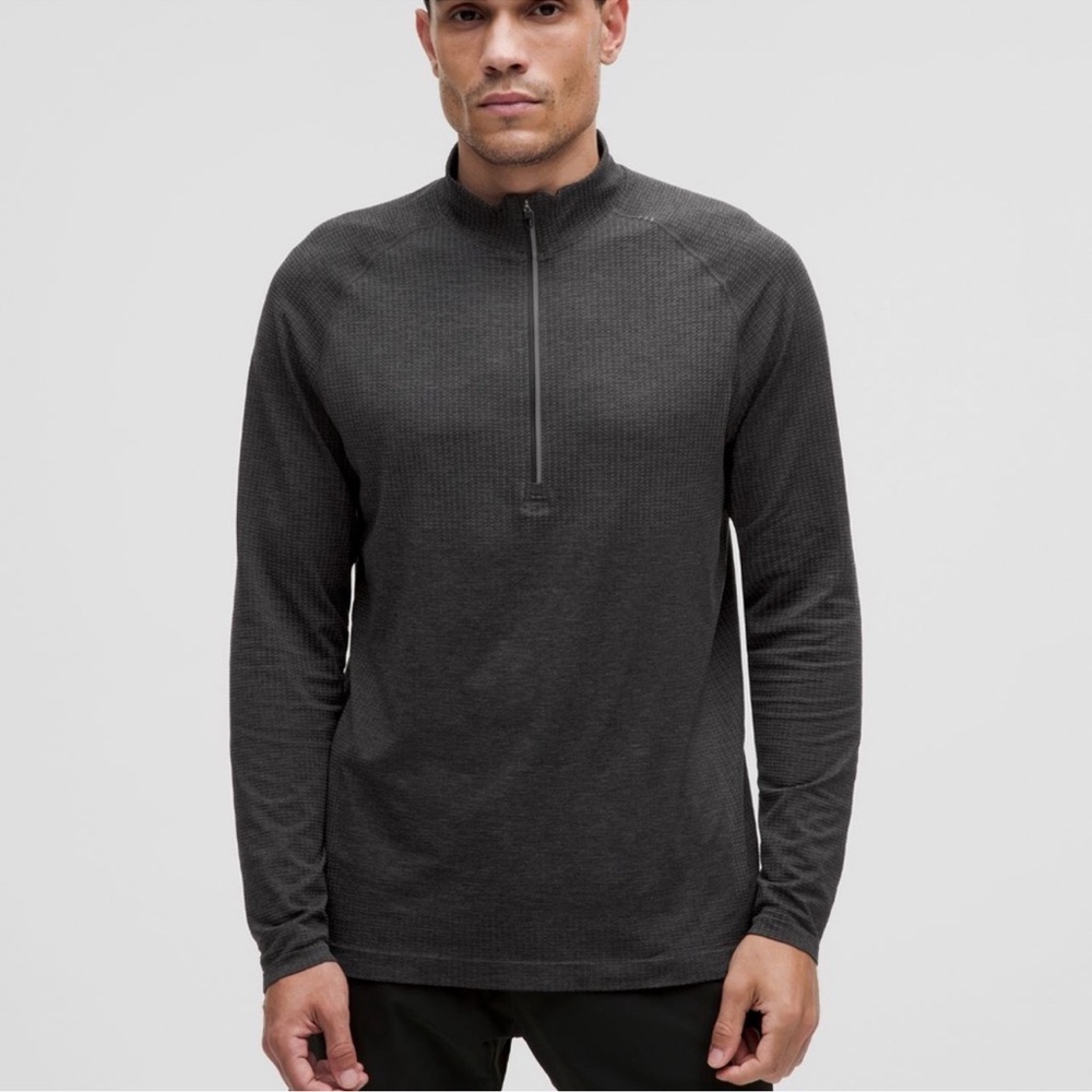 Lululemon Metal Vent Tech shirt Midweight 1/2 Zip dark gray size Medium